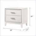 thumbnail image 4 of Haiden White Modern 2-Drawer Storage Nightstand for Bedroom, 4 of 7