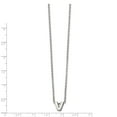 thumbnail image 2 of Stainless Steel Polished letter V With 2in ext. 18in Necklace; 18 inch; Lobster (Fancy) Clasp; for Adults and Teens; for Women and Men, 2 of 2