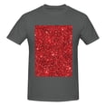 thumbnail image 4 of Bingfone Red Glitter Men'S Loose Fit Short-Sleeve Pocket T-Shirt, 4 of 7