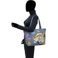thumbnail image 5 of Anna by Anuschka Women Hand Painted Genuine Leather Large Tote - Royal Tiger, 5 of 5