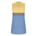 thumbnail image 5 of ALLLIST Women Tops Blue Pleated Geometric Square Neckline Sleeveless Tank Tops Tank Tops for Women 2024 XXL, 5 of 5