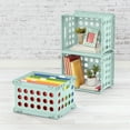Sterilite Plastic Storage Cube / File Crate, 17 1/4” L x 14 1/4” W x 10