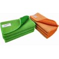 thumbnail image 1 of 16 Pack Microfiber Scrub Dish Cleaning Cloth, Non-Scratch, Reusable & Durable for Pan Pot Dish Cooktop Stovetop Counter Kitchen Household, Machine Washable, 6 x 6 Inch, Orange & Green Assorted, 1 of 8