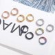 thumbnail image 4 of Pendientes de aro shaofei de acero inoxidable elegantes color plateado pulido 18 mm, 4 of 4