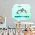 thumbnail image 2 of QUOTES - My Soul Is In The Ocean - Vinyl Home Bedroom Lettering Art Quotes Wall Decoration Dolphin Animal Aquatic Creature Design Adhesive Wall Decal Sticker 20" x 18", 2 of 5