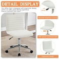 thumbnail image 6 of Falvinoryn Velvet Mid-Back Home Office Chair Swivel Adjustable Small Chair for Bedroom Office Room, White, 6 of 6