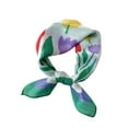 thumbnail image 1 of Bufandas de algodón y lino para mujer, bufanda pequeña de seda, bufanda con motivos literarios y temperamento, flores y pétalos, pañuelo decorativo para el cabello para mujer., 1 of 1