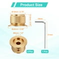 thumbnail image 2 of Aluminium Potentiometer Knobs Volume Tone Control Top Hat Knob for Guitar Instruments Gold 4, 2 of 5
