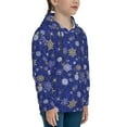 thumbnail image 3 of Daiia Golden Snowflakes Royal Blue for Boys Fashion Hoodies & Sweatshirts with Kangaroo Pocket,Hooded Sweatshirt for Kid, Breathable& Moisture Wicking-Small, 3 of 6