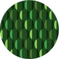 thumbnail image 1 of Ahgly Tapis Rond Lavable en Machine Intérieur Transitionnel Vert Forêt Foncé, 5 Pieds Rond, 1 of 7