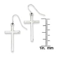 thumbnail image 2 of Primal Gold 14 Karat White Gold Hollow Cross Dangle Earrings, 2 of 4