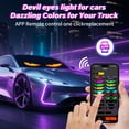 thumbnail image 3 of Juego de 2 luces LED Devil Eyes Light para parabrisas de coche, 3 of 8