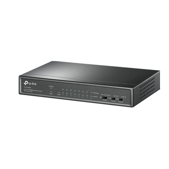 TP-Link TL-SF1009P - Switch - unmanaged - 8 x 10/100 (PoE+) + 1 x 10/100 - desktop - PoE+ (65 W)