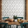thumbnail image 2 of Bedrosians Hedron Matte Ceramic 3D Hexagon Tile 4" x 5", White (36-Pack, 3.87 SF), 2 of 4