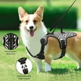 thumbnail image 4 of Pet Vest For Walking With Handle Adjustable Reflective Dog Cat Harness Black&white Llines Pattern, 4 of 7