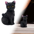 thumbnail image 2 of Clearance Sale! Resin Halloween Cat Figurine, Witch Hat Moon Pumpkin Tabletop Decor, 2 of 9