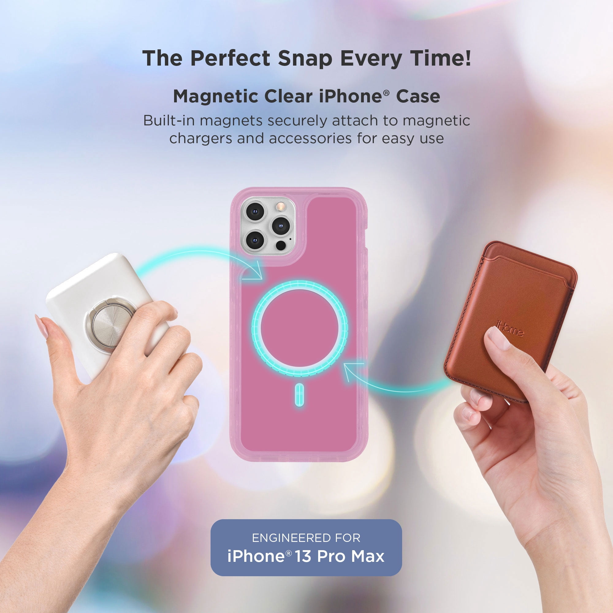 iHome Velo Gloss Silicone Case for iPhone 12 Pro, MagSafe