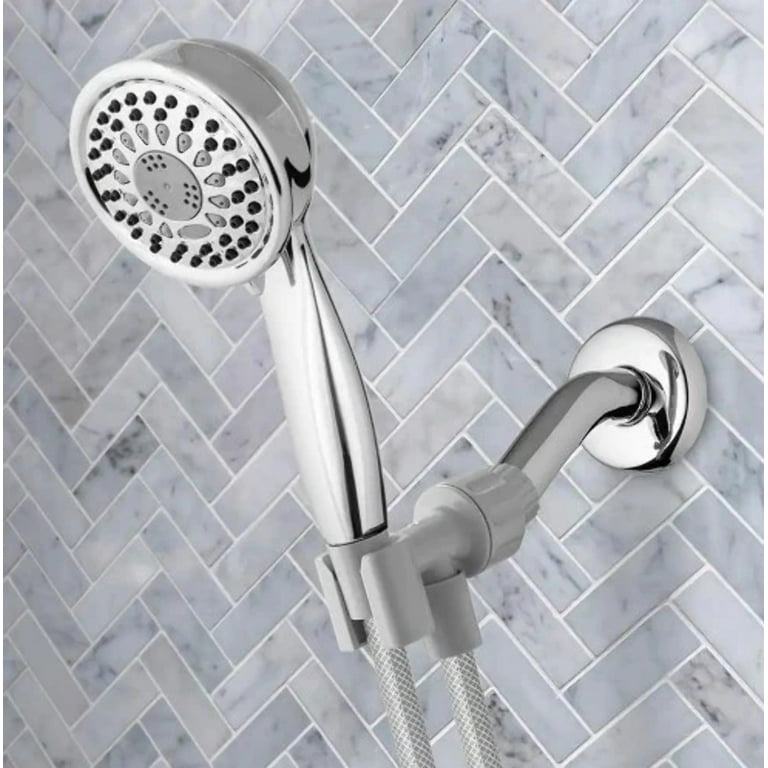 5-Spray 3.5 in. Single Wall Mount Low Flow Handheld Shower Head in Chrome 5-Spray 3.5 in. Single Wall Mount Low Flow Handheld Shower Head in Chrome