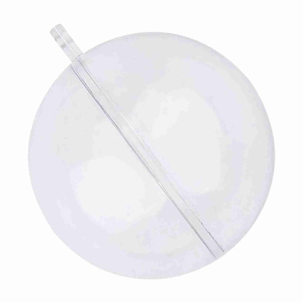 Dioche 20 Piezas Adornos Rellenables De Plástico Transparente De Navidad, Bola De Plástico Transparente Rellenable Para Bricolaje, Adornos De Decoración Navideña Para Bodas,