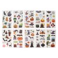 thumbnail image 2 of Etiqueta engomada de Halloween para niños, 10 hojas de etiqueta engomada del cuerpo de la fiesta de Halloween de la cara etiqueta engomada de la cara de los niños probada profesionalmente, 2 of 8