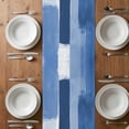 thumbnail image 6 of Blue Geometric Table Runner - 70 Inch Long, Kitchen Dining Table Runner Dresser Scarves, Watercolor Ombre Modern Abstract Art Farmhouse Decor for Coffee Tables Wedding Party Banquet, 6 of 8
