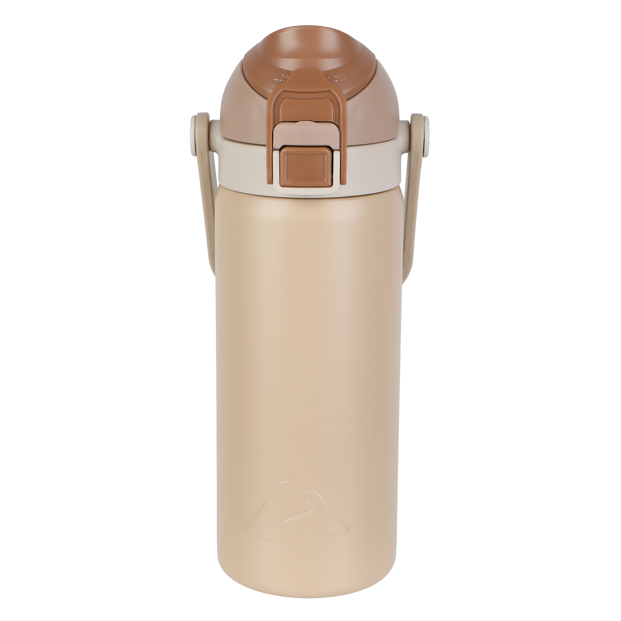 Botella de agua aislada de acero inoxidable de 18 oz con doble tapa, doble pared al vacío, con tapa de sorbo y vertido, crema irlandesa 2