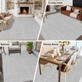 thumbnail image 5 of Silver Gray Solid Washable Area Rug 5x8 Minimalist Cloth Cool Gray Linen Texture Industrial Low-Profile Area Rugs Non Slip Backing Indoor Floor Carpet for Entrance Living Room Bedroom Home Office, 5 of 9