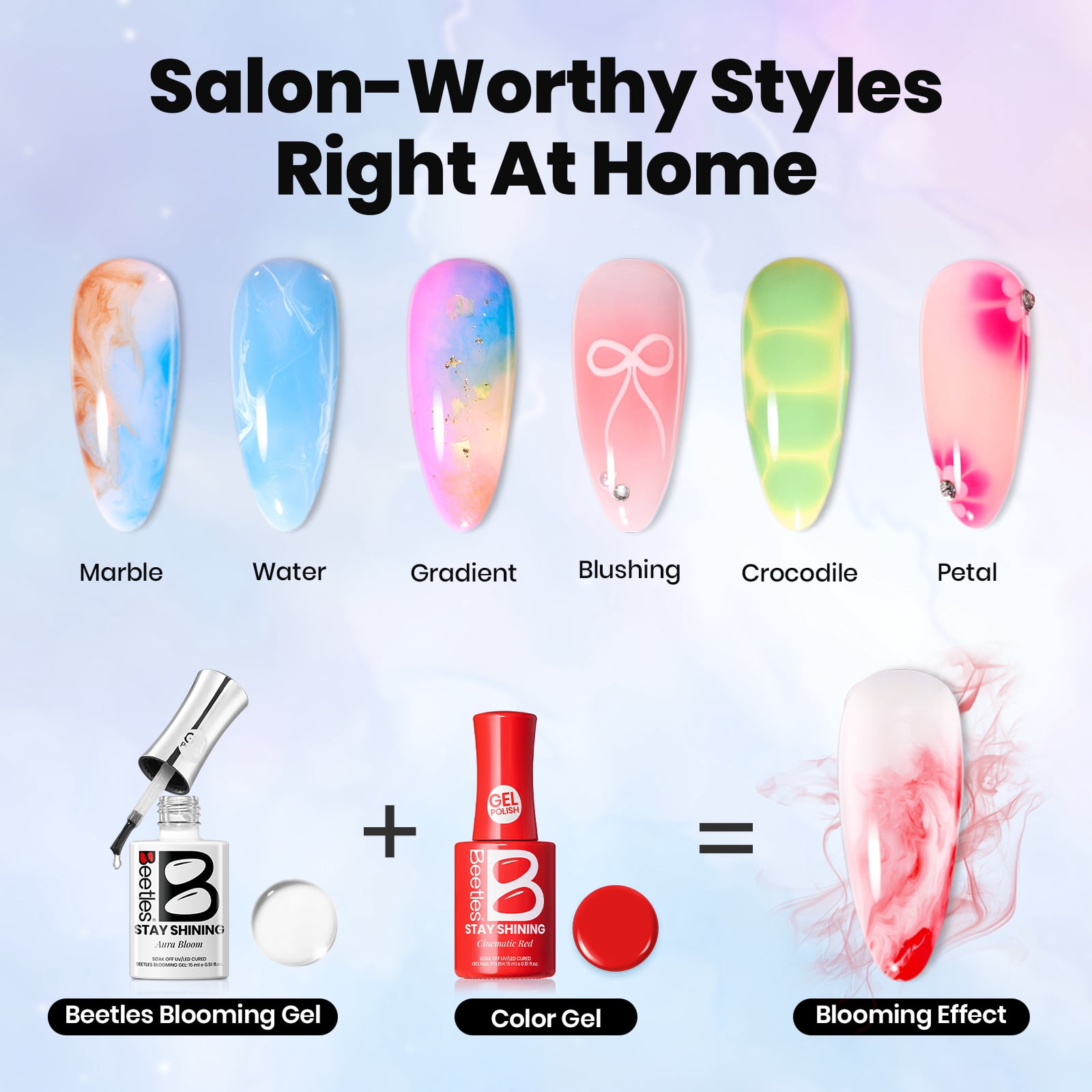 Beetles Stay Shining Collection Salon-Quality Gel Polish- 0.51 fl oz -Aura Bloom