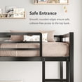 thumbnail image 6 of Honfach Metal Bunk Bed Full Over Full, Heavy Duty Metal Bed with Ladder and High Guardrail, Under-Bed Storage Space, No Box Spring Needed, Noise Free,Rustic Brown, 6 of 9