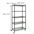 thumbnail image 2 of Qiushi Heavy Duty 5 Tier Storage Shelves with Wheels, Adjustable Steel Organizer Wire Rack Shelf for Home, Garage, Warehouse, Office, Restaurant, Kitchen, Workshop, 36" L x 18" W x 71", 2 of 10