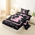 thumbnail image 2 of Erosebridal Kid Cute Ribbon Twin Sheet Sets, Initial L Letter Bedding, 3-Piece, 2 of 5