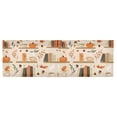 thumbnail image 6 of Yayeee Kitchen Valance Rod Pocket 54" x 18" Living Room Window Curtain, Fall Book Shelf, 6 of 6