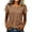 A1 Brown, variant on Women's Button Down Tops Relaxed Fit Short Sleeve Shirts Blouses Plus Size Summer Casual Scoop Neck T Shirts 2026 Trendy Pull on Clothing Purple M