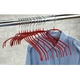 thumbnail image 2 of Mawa by Reston Lloyd Ultra Thin Silhouette Series Non-Slip Space Saving Hanger, Style 42/FT, Set of 20, Red, 2 of 7