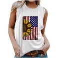 thumbnail image 2 of DailyTrove Women's Sunflower American Flag Tank Top - Polyester Patriotic & Boho Wear, Romantic for Gatherings, 2 of 5