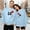 Light Blue, variant on Sweatshirt for Couples Mens Crewneck Sweatshirts Valentine's Day Print Sweatshirt Crewneck Sweatshirts Women Lover Funny Print Pullover Soft Casual Long Sleeve Hoodless Top