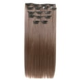 thumbnail image 1 of 16 Pcs Perruque Naturelle Extensible 60cm Perruque clip Synthétique Extensions Perruque, 1 of 5
