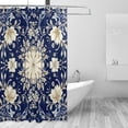 thumbnail image 2 of GZHJMY Vintage Ornamental Floral Shower Curtains Waterproof Fabric Shower Curtain Bathroom Decoration with Hooks Washable Bathroom Shower Curtains 60x72 Inch, 2 of 6