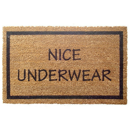 Entryways Nice Underwear Hand Woven Coir Sarcastic Doormat - Walmart.com