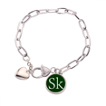 thumbnail image 1 of Pulsera de cadena de corazón Unbranded Símbolo de moneda corona eslovaca SKK joyería encanto moda, 1 of 3