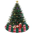thumbnail image 3 of 30 Inch Christmas Tree Skirt – Velvet Plush Tree Mat, Soft Thickened Polyester with Red Ties, Single-Sided Printing, Available in 30in/36in/48in, Perfect for Holiday Xmas Tree Decoration, 3 of 7