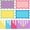 Purple yellow pink blue, variant on 60Pcs Flat Blank Notes with Envelopes,4 Colors,5.6×3.5 Inch,Wavy Border Non Folding Stationery Set for Wedding Birthday Baby Shower