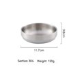 thumbnail image 1 of Plato para salsa de acero inoxidable, Mini bandeja redonda para condimentos, plato para salsa, cuencos para inmersión de Sushi, bandejas para aperitivos, condimentos para plato de cena, 2 ud, 1 of 5