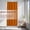 Burnt Orange, variant on Yiannan Waterproof Fabric Shower Curtain Liner with 3 Magnets,Machine Washable,Mold Resitant,72x72, White