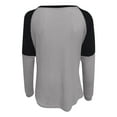thumbnail image 4 of Lightweight Sweatshirt for Women's Casual Crew Neck Pullover Tops Colorblock Soft Waffle Knit Shirts Long Sleeve Tunic Top, 4 of 4