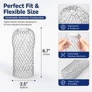 8 Pack Aluminum Gutter Guard Strainers,6.7X3.5In Aluminum Filters,Heavy Duty Gutter Guards Mesh,Preventing Blockage Leaves