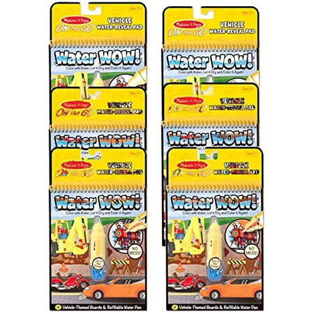 Melissa & Doug On The Go Water Wow! Libro Da Colorare 6 Pezzi Veicoli: Viaggio E Giochi Creativi - 5