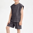 thumbnail image 5 of Freshbabe Boys 2-Piece Casual Outfit, Sleeveless Tank Top + Elastic Shorts, Breathable Summer Playwear for Toddlers, Multi-Colors, 5 of 6