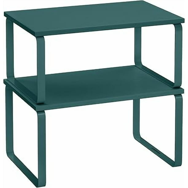 SONGMICS Especiero, Estante para Especias, Juego de 2, de Armario, Estante de Almacenamiento de Cocina Extensible, Verde Hiedra