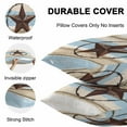 thumbnail image 4 of Waterproof Throw Pillow Covers Set of 2, 18x18 Inch Ombre Wooden Grain Decorative Pillowcases Outdoor Pillow Slip Cushion Covers Set for Couch Tent Western Country Texas Star Retro, 4 of 7
